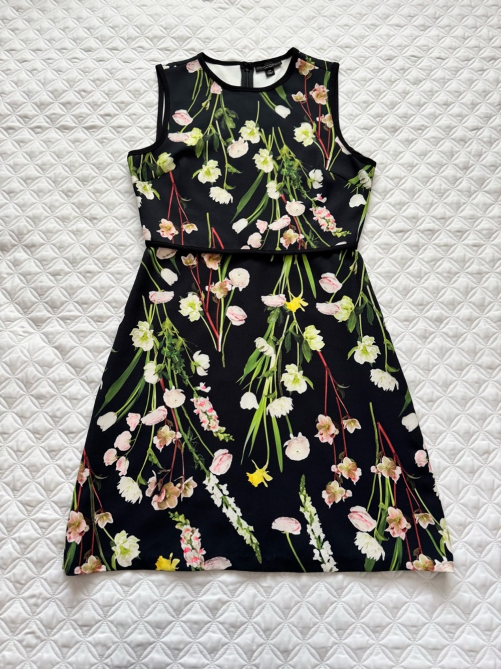 Victoria Beckham for Target Black English Floral Sleeveless Dress Size XS